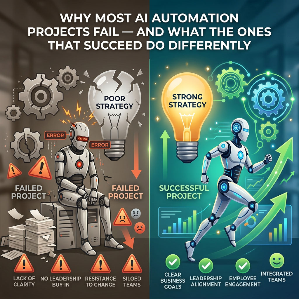 Why Most AI Automation Projects Fail, And What the Ones That Succeed Do Differently